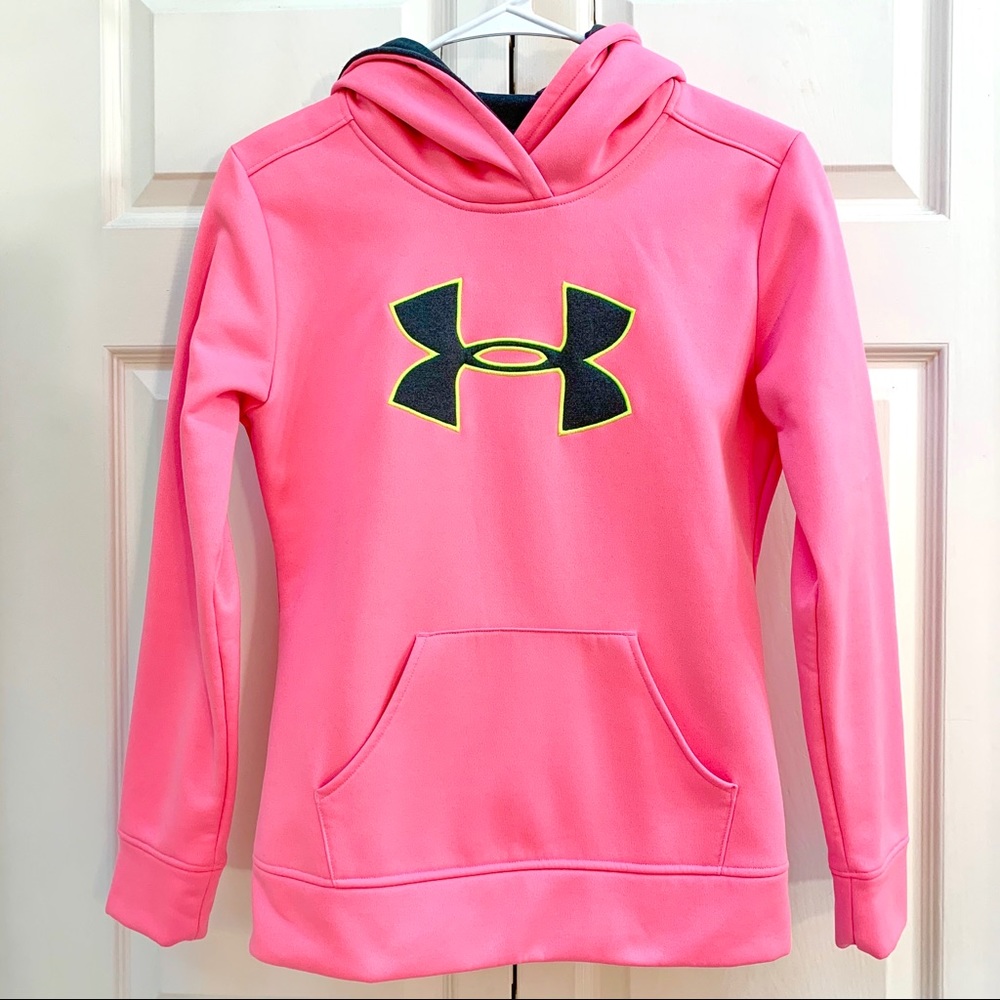 Under Armour Girls YLG Pink Hoodie